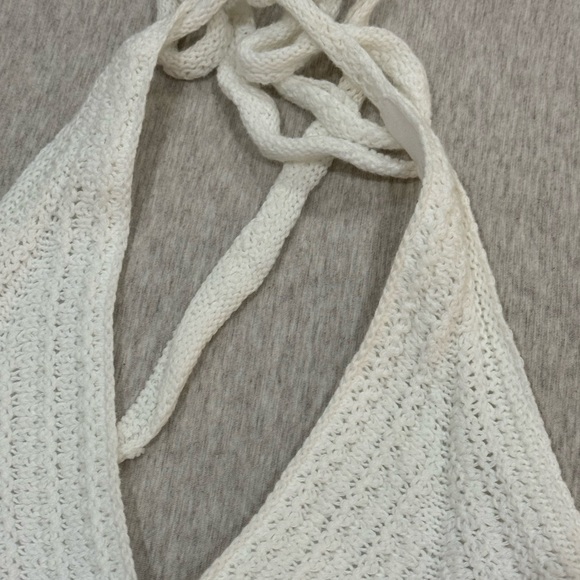 HOLISTER CROCHET BABY BLUE HALTER TOP - Picture 4 of 8